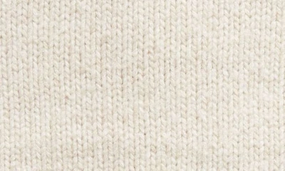 Shop Vince Marled Knit Wool Blend Throw Blanket In Oat Ivory
