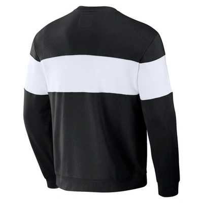 Shop Darius Rucker Collection By Fanatics Black/white Oregon Ducks Colorblocked Pullover Sweatshirt