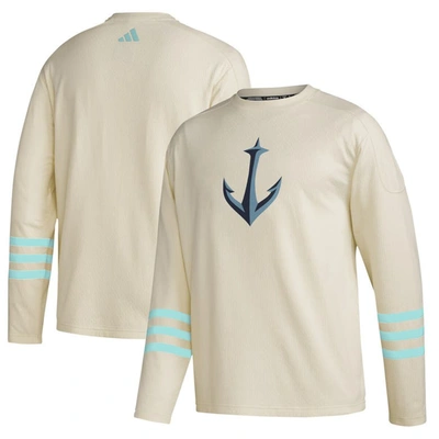 Shop Adidas Originals Adidas  Khaki Seattle Kraken Aeroready Pullover Sweater