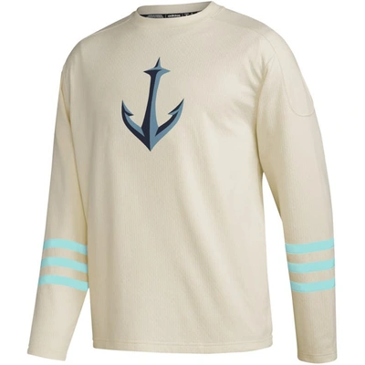 Shop Adidas Originals Adidas  Khaki Seattle Kraken Aeroready Pullover Sweater