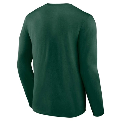 Shop Profile Green Miami Hurricanes Big & Tall Two-hit Graphic Long Sleeve T-shirt