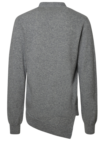 Shop Comme Des Garçons Shirt Grey Wool Cardigan