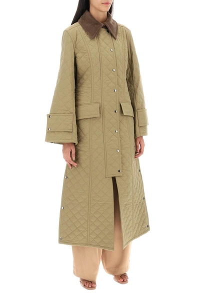 Shop By Malene Birger Pinelope Quilted Trench Coat In Beige