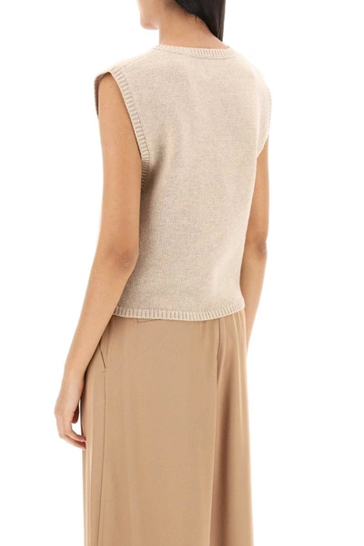 Shop By Malene Birger Tamine Cropped Vest In Beige