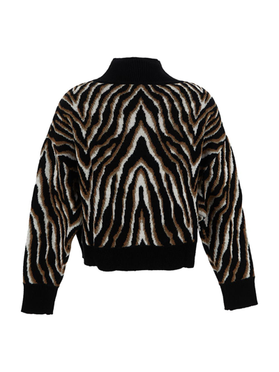 Erika Cavallini Patterned-intarsia Wool-blend Jumper In Multicolor