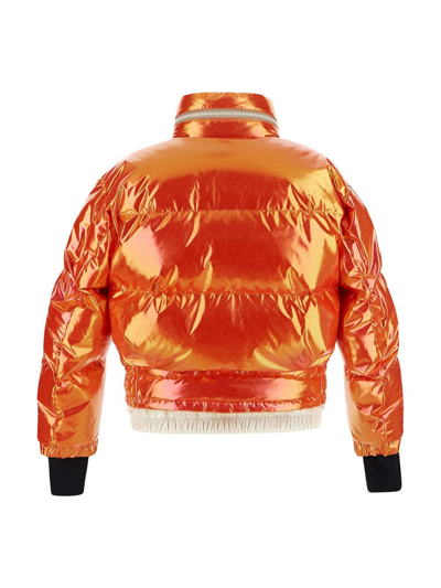Shop Moncler Biche Down Jacket In Metallic