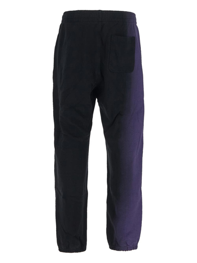 Shop Evisu Logo Print Bi-toned Sweatpants In Black