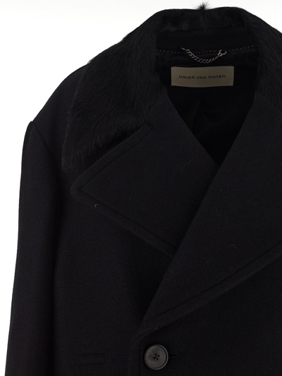 Shop Dries Van Noten Raven Tris Coat In Black