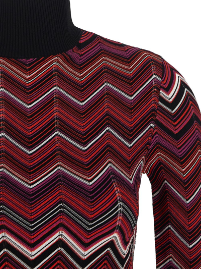 Shop Missoni Herringbone Sweater In Multicolor