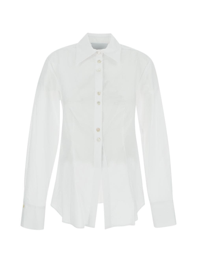 Shop Erika Cavallini Poplin Shirt In White
