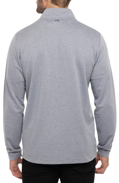 Travismathew Travel More Long Sleeve Knit Half Zip Pullover In Heather Grey