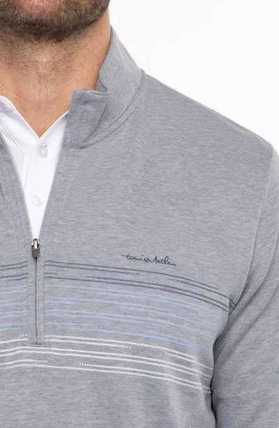 Travismathew Travel More Long Sleeve Knit Half Zip Pullover In Heather Grey
