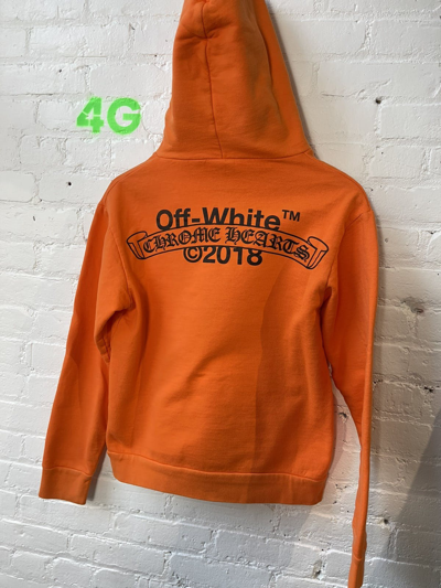 Off white chrome hearts best sale orange hoodie