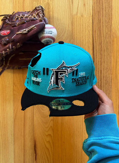 Pre-owned Mlb X New Era 2022 Off White X New Era Miami Marlins Mlb 