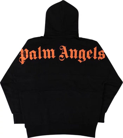 Pre-owned Palm Angels 3 Color's Logo Over Hoody Black Prison  In Black/orange
