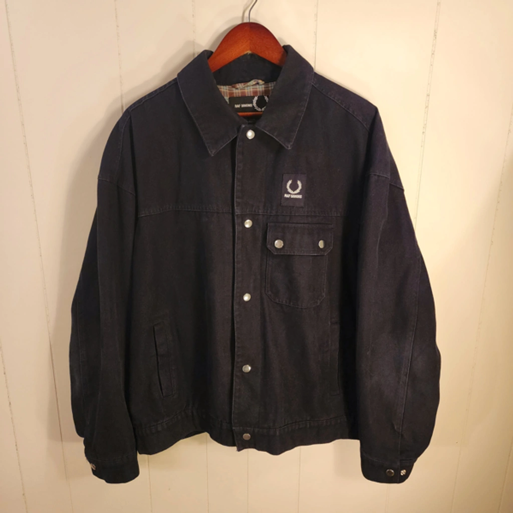 Fred perry raf simons denim jacket online