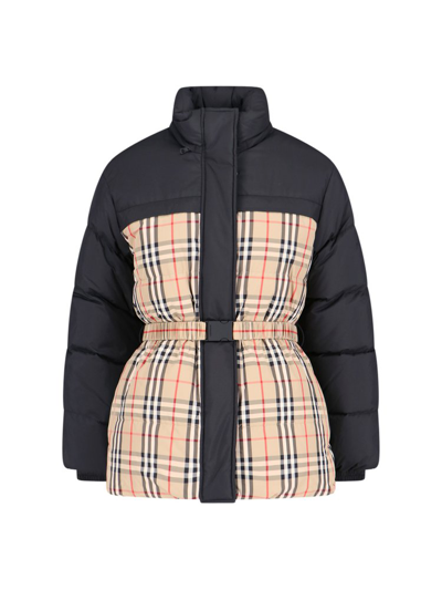 Shop Burberry Checked Belted In Multi