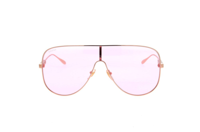 Shop Gucci Eyewear Pilot Frame Sunglasses In Pink