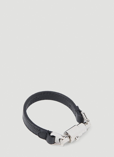 Shop Gucci Piston Closure Bracelet In Black