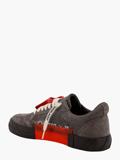 Shop Off-white Off White Man Low Vulcanized Man Grey Sneakers In Gray