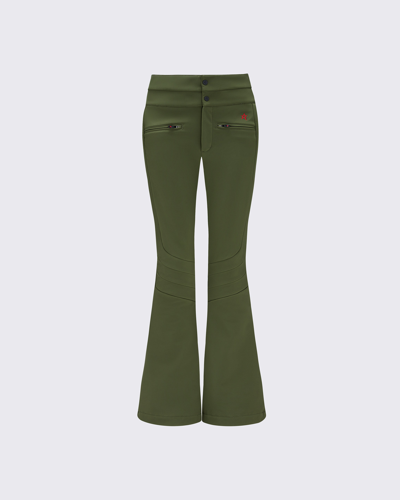 Shop Perfect Moment High Waist Aurora Flare Pants In Dark-green