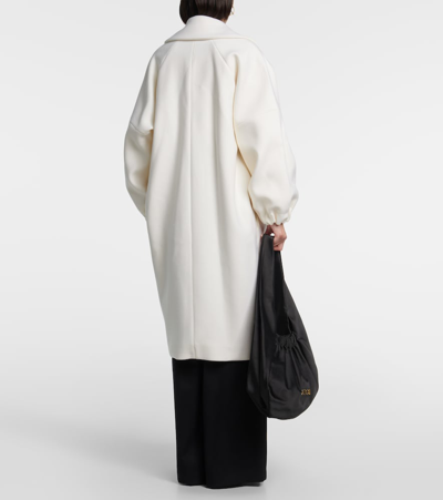 Patou Single-breasted Midi Coat In White