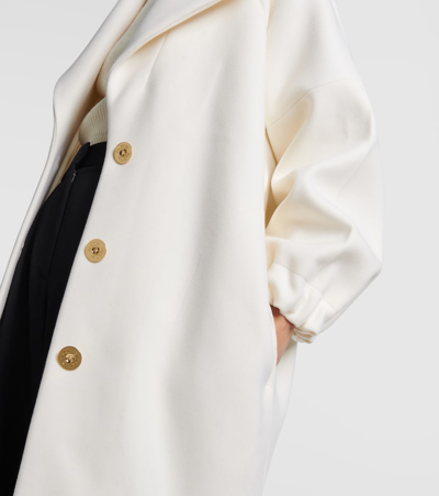 Patou Single-breasted Midi Coat In White