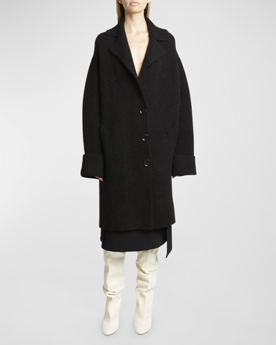 Shop Proenza Schouler Ruth Alpaca Single-breasted Long Coat In Black