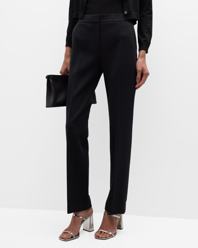 Shop Theory Tailored Stretch Straight-leg Pants In Blk