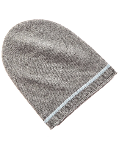 Shop Hannah Rose Jersey Roll Welt Cashmere Hat In Grey