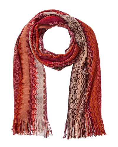 Missoni Wool-blend Scarf, Orange In Orange