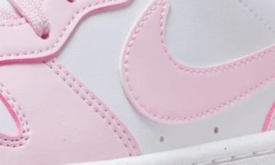 Shop Nike Kids' Court Borough Low Recraft Sneaker In White/ Pink Foam