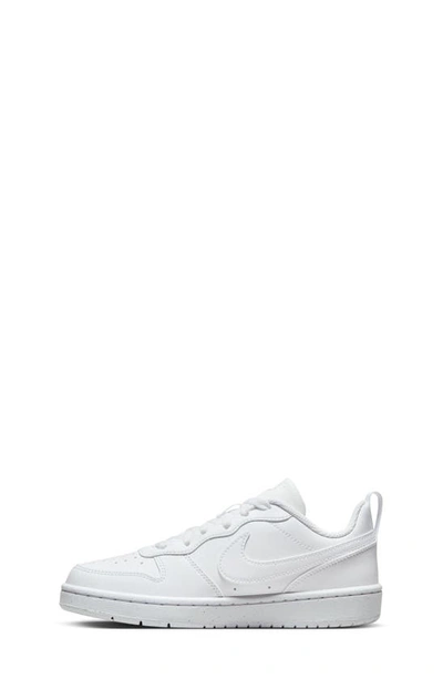 Shop Nike Kids' Court Borough Low Recraft Sneaker In White/ White/ White