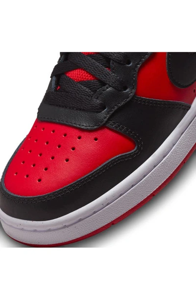Shop Nike Kids' Court Borough Mid 2 Basketball Shoe In University Red/ Black/ White