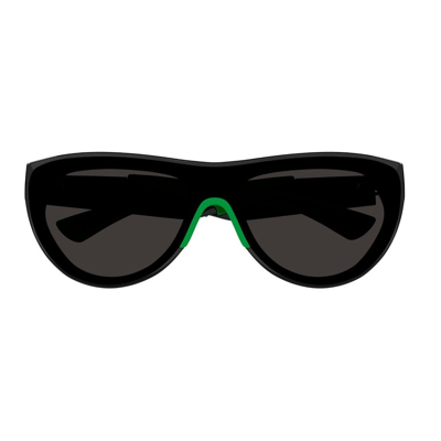 Shop Bottega Veneta Eyewear Panthos Frame Sunglasses In Black