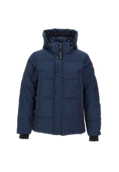 Shop Canada Goose Wyndham Hooded Padded Jacket In Blue