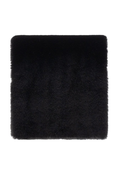 Shop Saint Laurent Faux Fur Scarf In Black