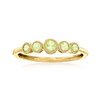 Shop Rs Pure By Ross-simons Peridot Ring In 14kt Yellow Gold In Green