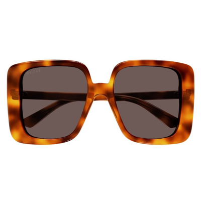 Shop Gucci Eyewear Square Frame Sunglasses In Multi