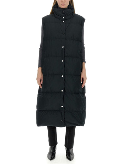 Shop Max Mara The Cube Buttoned Sleeveless Gilet In Black