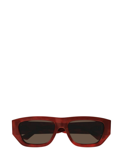 Shop Bottega Veneta Eyewear Rectangular Frame Sunglasses In Multi