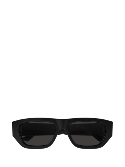 Shop Bottega Veneta Eyewear Rectangular Frame Sunglasses In Black