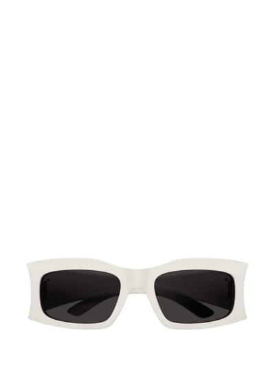 Shop Balenciaga Eyewear Square Frame Sunglasses In White