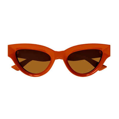 Shop Bottega Veneta Eyewear Sharp Cat Eye Sunglasses In Orange
