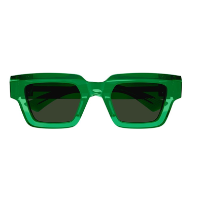 Shop Bottega Veneta Eyewear Square Frame Sunglasses In Green