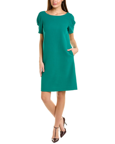 Shop Lafayette 148 New York Milena Wool Shift Dress In Green