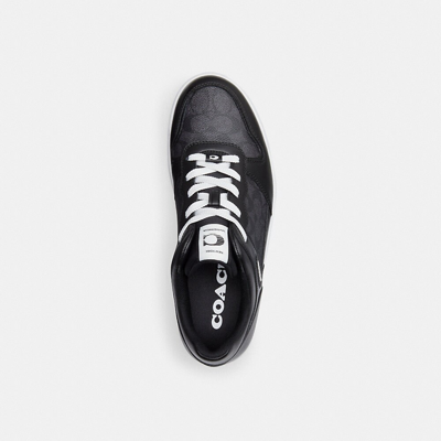 Coach C201 Sneaker In Signature Canvas In Black