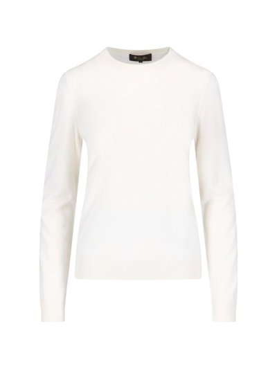Shop Loro Piana 'neo Piuma' Sweater In White