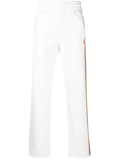 Shop Casablanca Printed Tricot Track Pants In White