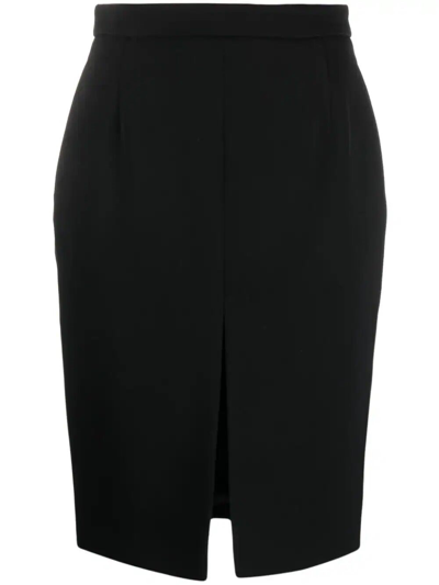 Shop Saint Laurent Midi Skirt In Black  